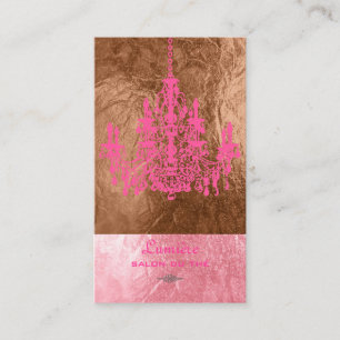 Carte De Visite lustre rose et blanc PixDezines / feuille d'alumin