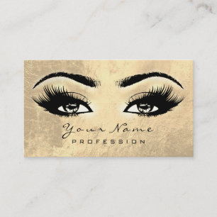 Carte De Visite Lux Brown d'or de mèches de yeux de sourcil de