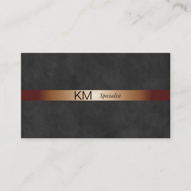 Carte De Visite Lux noir | Gradient Strike through (Devant)