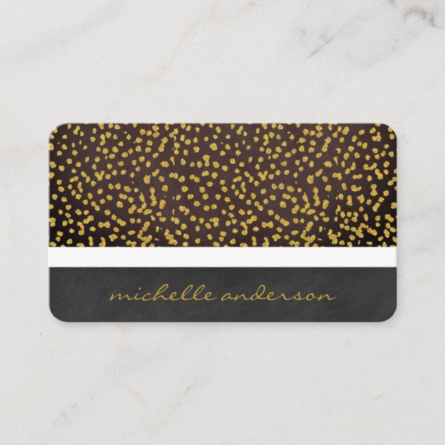 Carte De Visite Lux Texture et Gold Speck Motif II (Devant)
