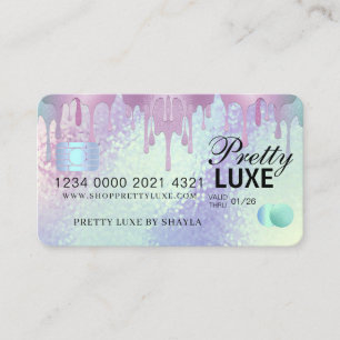 Carte De Visite Luxe Beauté Drity Holographique Style de crédit 