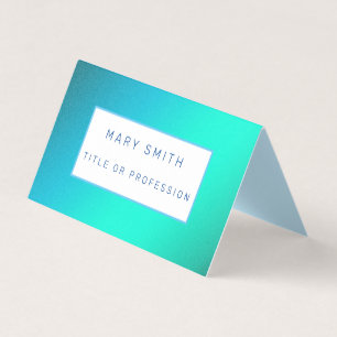 Carte De Visite Luxe bleu paradisiaque
