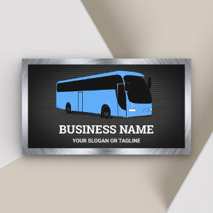Carte De Visite Luxe Blue Bus Visites touristiques Agent de voyage
