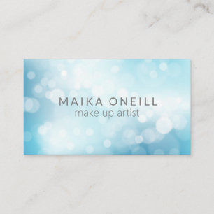 Carte De Visite Luxe Blue Parties scintillant Bokeh professionnel