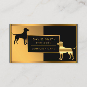 Carte De Visite Luxe Chien Groomer Professionnel Ajouter Votre Tex