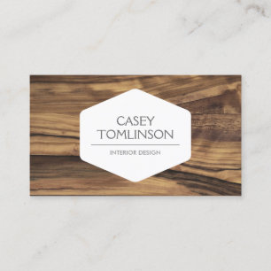 CARTE DE VISITE LUXE CONCEPTEUR MODERNE VINTAGE EN BOIS