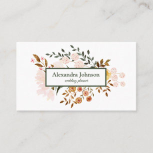 Carte De Visite Luxe de la feuille d'or moderne chic