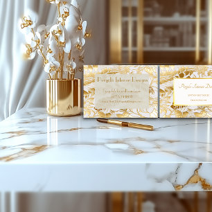 Carte De Visite Luxe doré Monstera Or Design Leaf sur mesure