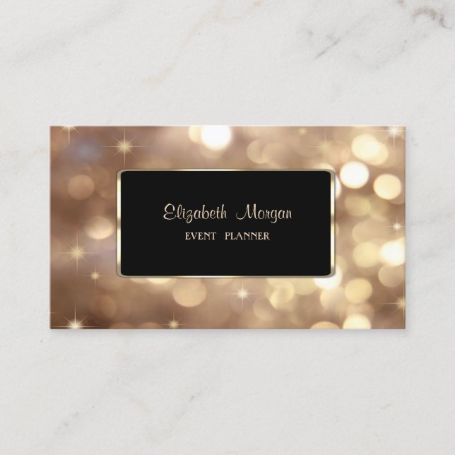 Carte De Visite Luxe Élégant Élégant, Professionnel, Bokeh (Devant)