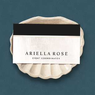 Carte De Visite Luxe Elegant noir et Marbre blanc