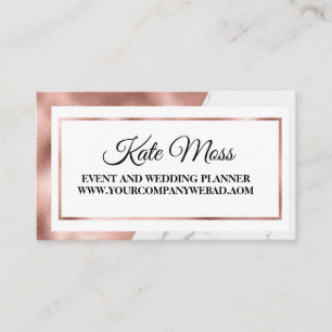 Carte De Visite Luxe Elegant Rose Gold