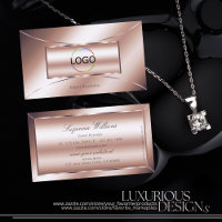 Luxe Glam Rose Golden avec logo Glamour stylish