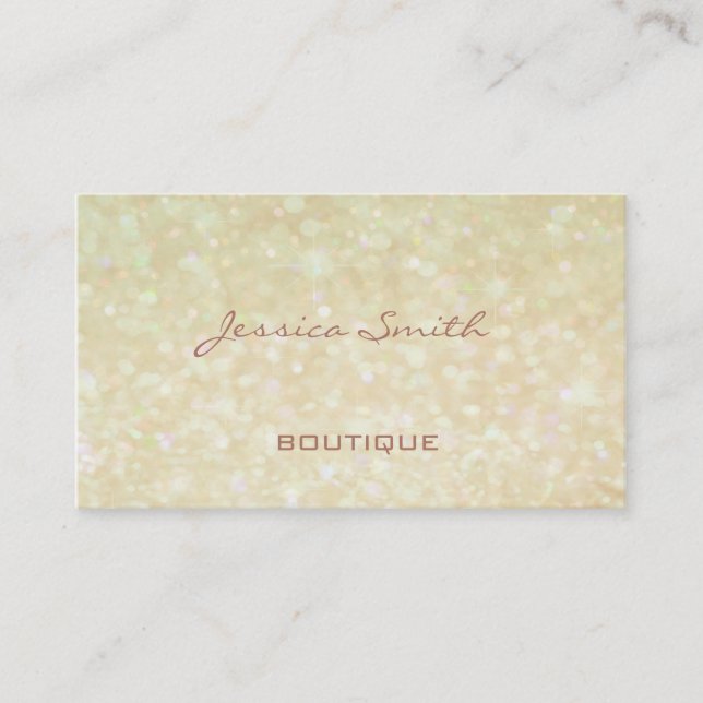 Carte De Visite Luxe glamour moderne élégant bokeh (Devant)