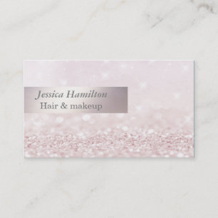 Carte De Visite Luxe glamour moderne élégante fausse parties scint