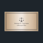 Carte De Visite Luxe Gold Attorney Justice Scale Professional<br><div class="desc">Le carte de visite d’un avocat principal doit regarder la pièce. Le design de ce modèle est simple mais porte un aspect digne. Remarquez que la disposition est propre et que le choix des polices rend les informations claires et faciles à lire. Créé pour : Avocat des faillites, Avocat du...</div>