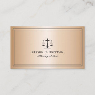 Carte De Visite Luxe Gold Attorney Justice Scale Professional