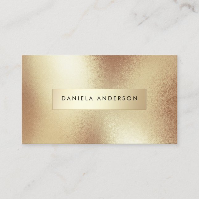 Carte De Visite Luxe Gold Foil Textures Moderne (Devant)