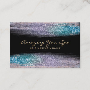 Carte De Visite *~* Luxe Gold Glam Rainbow Ombre Parties scintilla