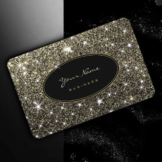 Carte De Visite Luxe Lumineuse Parties scintillant dorée Glam Étoi