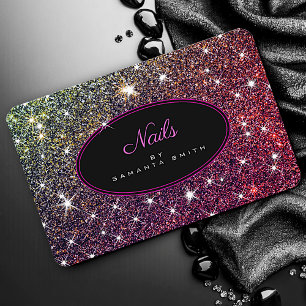 Carte De Visite Luxe Lumineuse Rose violet Parties scintillant Éto