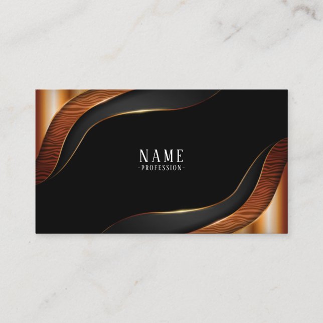 Carte de visite luxe marron (Devant)