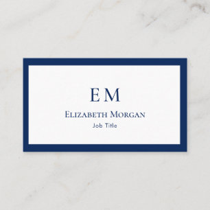 Carte de visite luxe minimaliste moderne monogramm