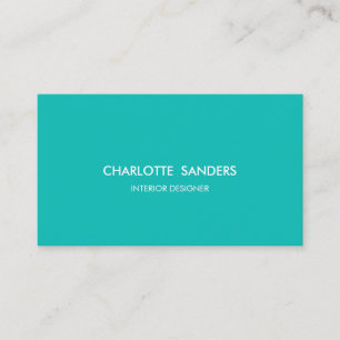 Carte De Visite Luxe minimaliste turquoise