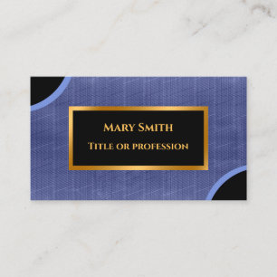 Carte De Visite Luxe moderne Jeans Gold Blue