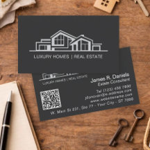 Carte de visite Luxe Noir Gris pour professionnel
