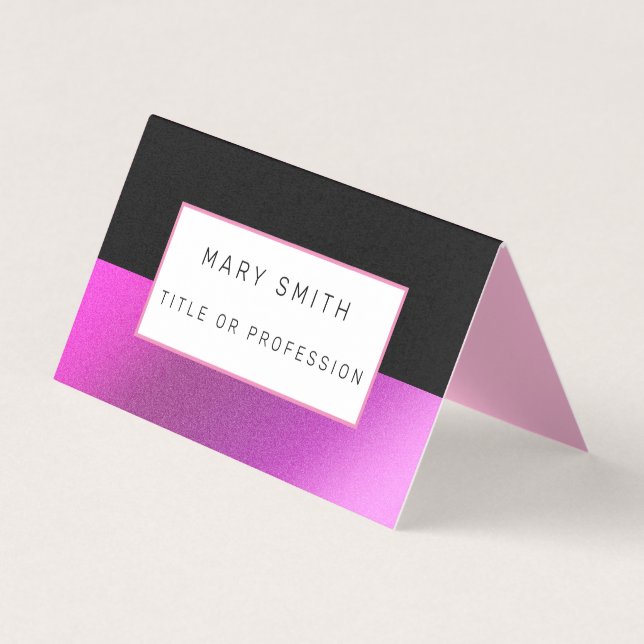 Carte De Visite Luxe noir rose (Devant)