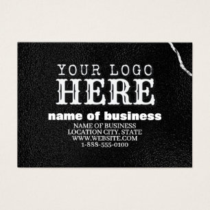 Carte de visite luxe noire avec logo personnalisé 