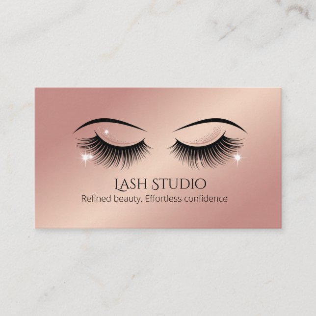 Carte de visite Luxe pour Cils - Design Luxueux (Devant)