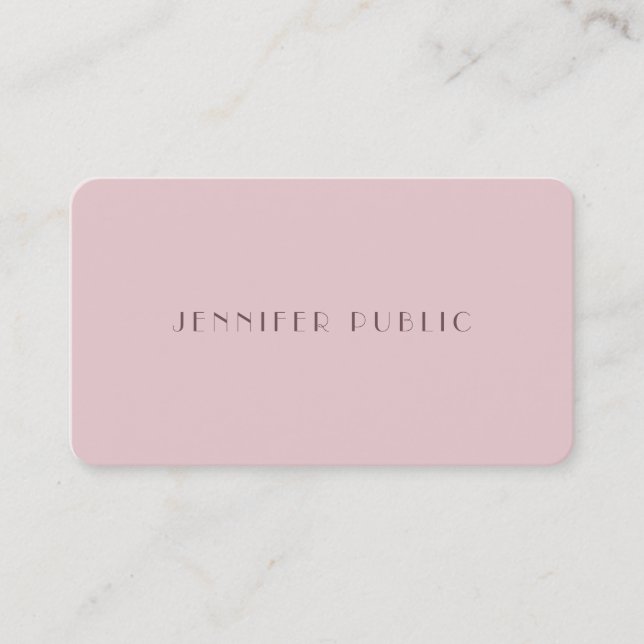 Carte De Visite Luxe professionnel de modèle minimal élégant de (Devant)