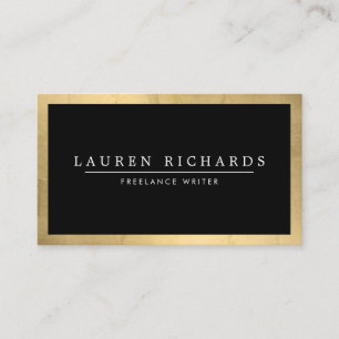 Carte De Visite Luxe professionnelle Faux Gold et Black