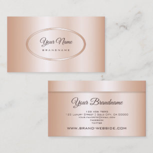 Carte De Visite Luxe Rose Gold Effet professionnel et tendance