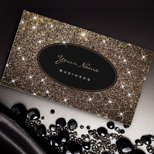 Carte De Visite Luxe Rose Parties scintillant Or Lumineuses Élégan