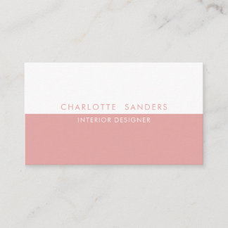 Carte De Visite Luxe rose sombre minimaliste chic