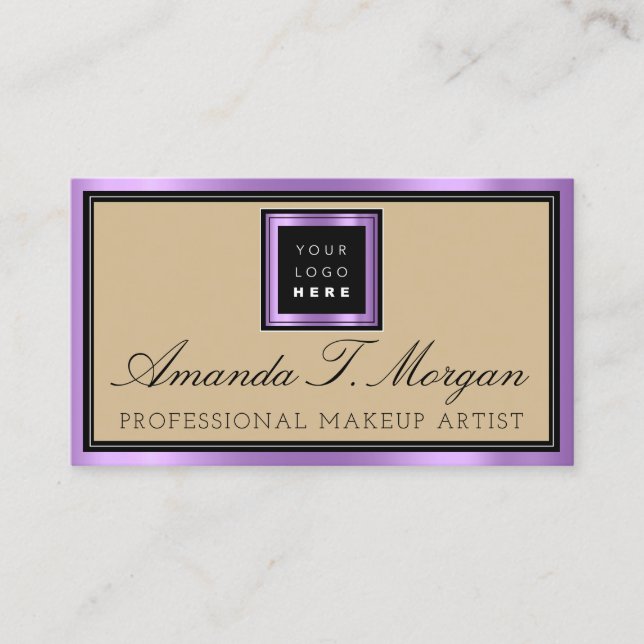 Carte De Visite Luxe Services Intérieur Mariage d'événement violet (Devant)