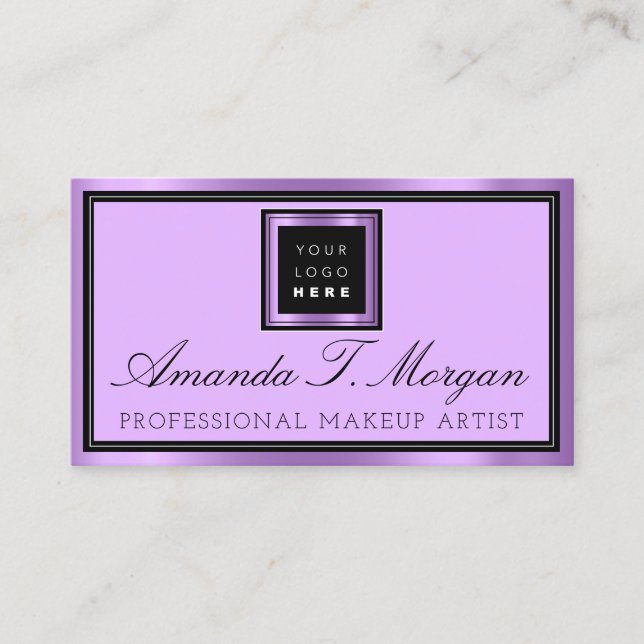 Carte De Visite Luxe Services Intérieur Mariage d'événement violet (Devant)