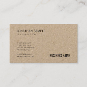 Carte De Visite Luxe simple moderne professionnel Brown de papier