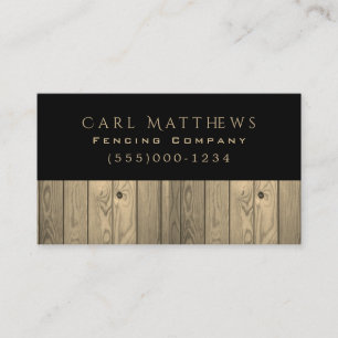 Carte De Visite Luxe Style Bois clôture Design Société