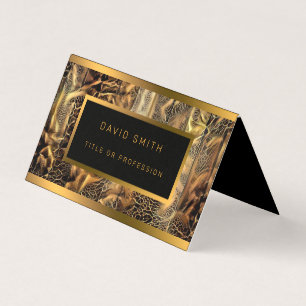 Carte De Visite Luxe Unique Bois Or