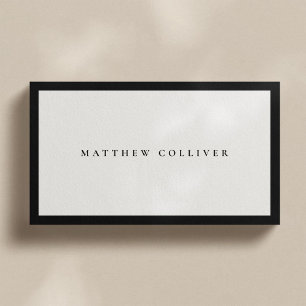 Carte de visite luxueuse minimaliste noire