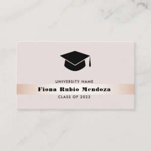 Carte De Visite Luxueux Chic Rose Gold Casquette de remise des dip