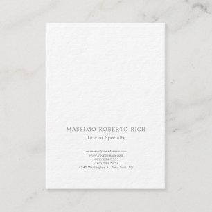 Carte De Visite Luxueux Épais Moderne Uni Minimaliste