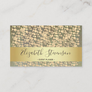 Carte De Visite Luxueux Feuille D'Or Professionnel