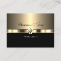 Luxueux Noir d'or avec Rhinestones scintillants