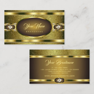 Carte De Visite Luxueux Rhinestones de Faux Motif Dorés