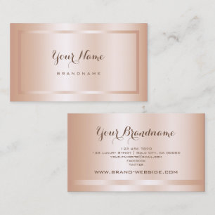 Carte De Visite Luxueux Rose Gold Effet Style Professionnel