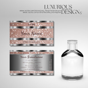 Carte De Visite Luxueux Rose Gold Parties scintillant Etoiles Arge